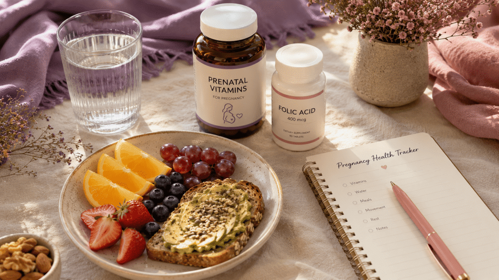 Garbh sanskar month 1 prenatal vitamins and folic acidTitle: Garbh Sanskar Month 1 Nutrition Essentials