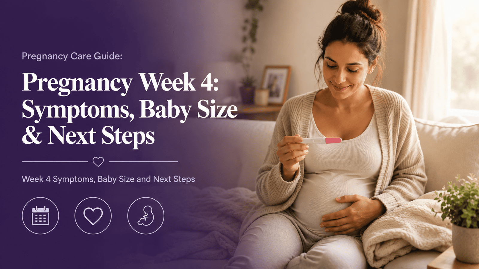 Pregnancy Week 4 symptoms, baby size and next steps guide