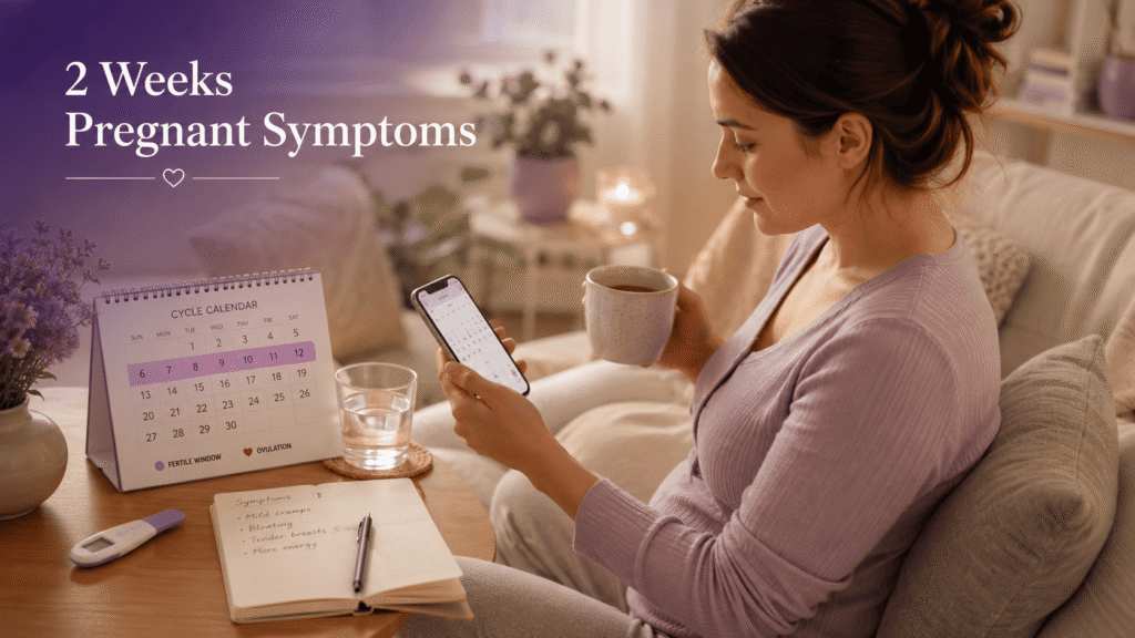 Pregnancy week 2 symptoms and fertile window tracking